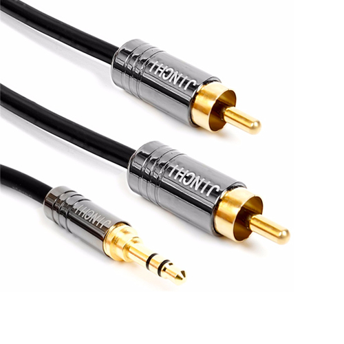 Premium 3.5mm Aux to 2 RCA M/M Stereo Audio Y Cable