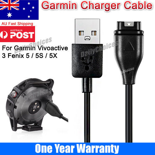 1USB Charger Charging Dock Cable For Garmin Vivoactive 3 Fenix 5 5S 5X AU POST