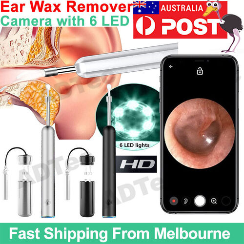 Ear Wax Remover Ear Cleaner Removal Camera Cleaning Pick Tool with LED Light Scoop