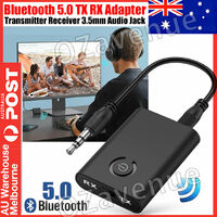 Wireless Bluetooth 5.0Transmitter Receiver A2DP 3.5mm Audio Jack Aux Adapter NEW