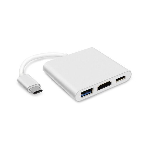 4K HDMI USB-C 3.1 Adapter with USB 3.0 and Charging Port, 3-in-1 Type-C Cable