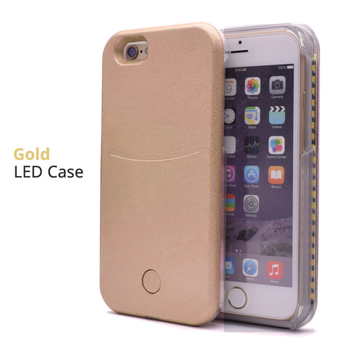 Luxury Light Up Selfie Phone LED Luminous Back Case Cover For Apple Iphone 8/8 Plus