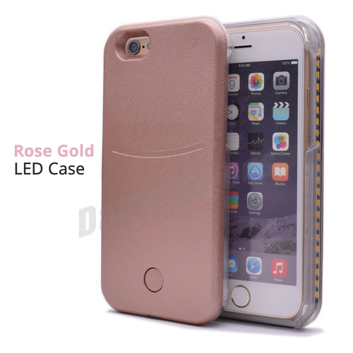 Luxury Light Up Selfie Phone LED Luminous Back Case Cover For Apple Iphone 8/8 Plus
