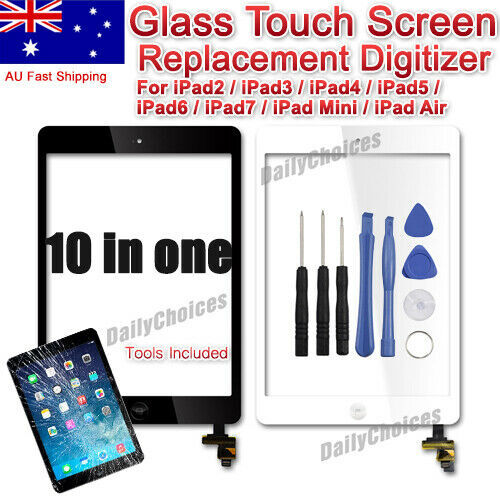 Digitizer Replacement Front Glass Touch Screen Lens for iPad Air 1 2 Mini 5 6 7