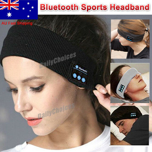 Bluetooth Wireless Stereo Headphone Head Band Sleep Headset Sports Headbands
