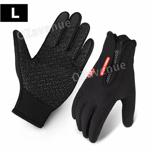 Mens Male Touch Screen Winter Warm Fleece Lined Thermal Gloves For Riding Skiing