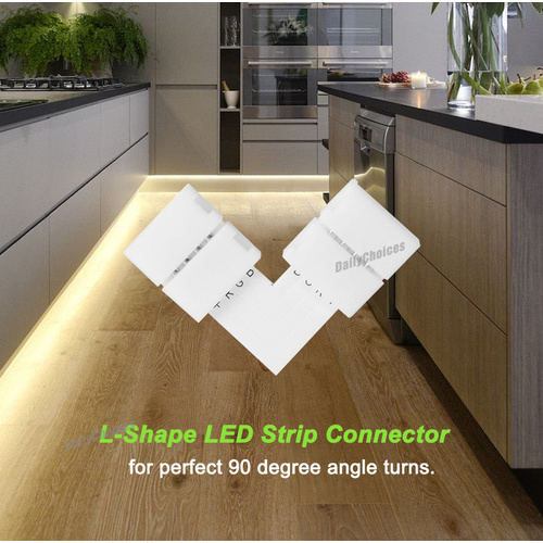 5050 RGB LED Strip Light Corner Connector L-Shape Adapter 90 Degree LD1278