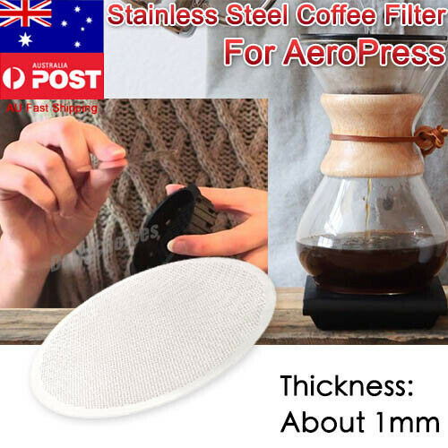 Solid Ultra Fine Stainless Reusable Metal Steel Coffee Filter Mesh For AeroPress