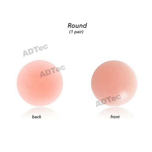 Silicone Nipple Cover Womens Reusable Self Adhesive Breast Pad Nude Petal Round