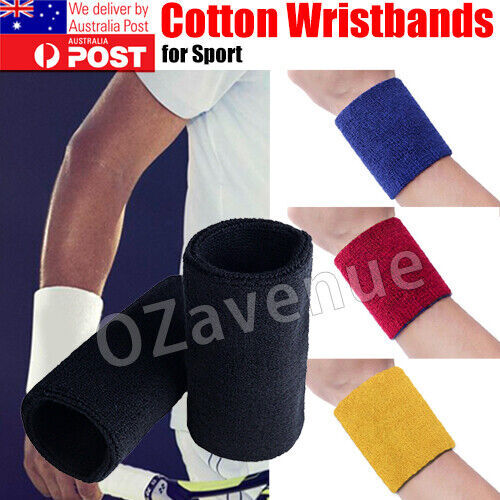 Cotton Wristbands for Sports - Absorbent Sweatbands for Tennis and Other Activities