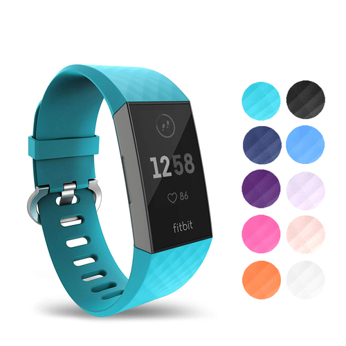 Silicone Replacement Sports Band for Fitbit Charge 3 4 - Comfortable and Durable Wristband