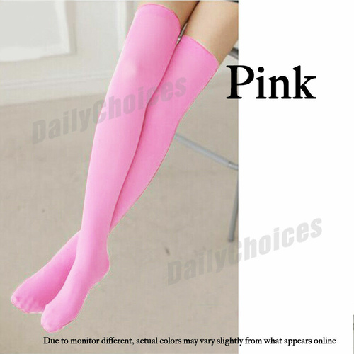 Premium Cotton Over the Knee High Socks - Girls Ladies Cheerleader Size 2-8