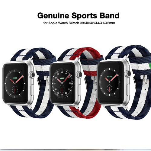 For Apple Watch Band Series 7/6/5/4 Woven Nylon 38/40/42/44/41/45mm iWatch Strap