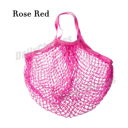 Mesh Net String Shopping Bags Cotton Eco Friendly Foldable Tote Reusable Grocery