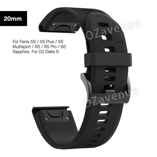 For Garmin Fenix 5S Band Quick fit 20mm Watch Band Replacement Strap Silicone MN