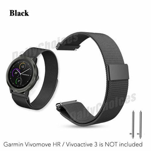 Magnetic Milanese Stainless Wrist Band Wristband Strap For Garmin Vivomove HR
