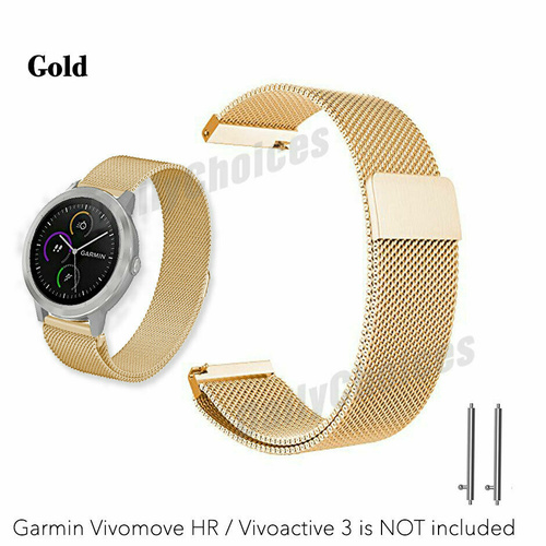 Magnetic Milanese Stainless Wrist Band Wristband Strap For Garmin Vivomove HR