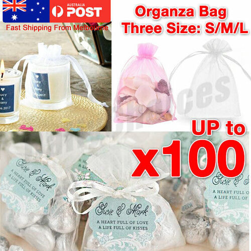 Organza Bag for Jewellery, Wedding, Candy Packaging, and Gifts - Available in Various Sizes
