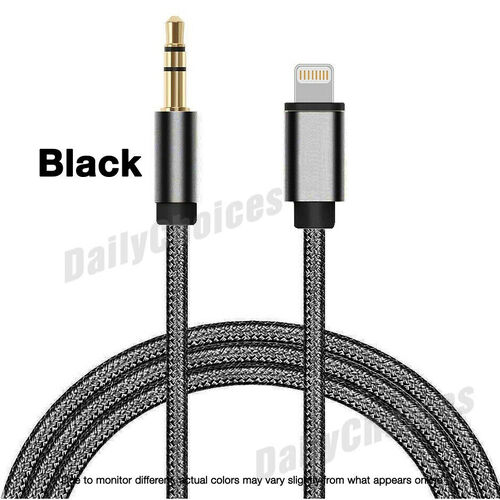 3.5mm AUX CABLE LEAD CAR Stereo TRANSFER MUSIC Audio Music for iPhone 7 8 XS MAX