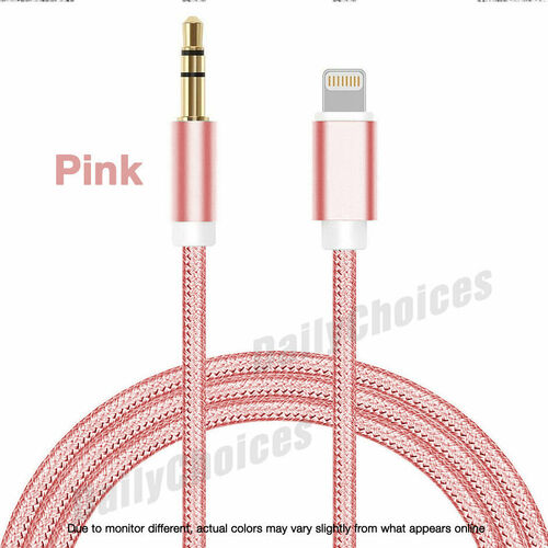 3.5mm AUX CABLE LEAD CAR Stereo TRANSFER MUSIC Audio Music for iPhone 7 8 XS MAX