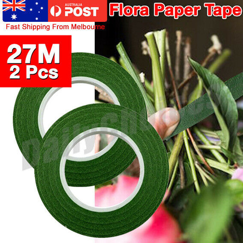 2 Rolls Paper Florist Eco Floral Tape Wedding Bouquet Stem Wrap Supplies DIY