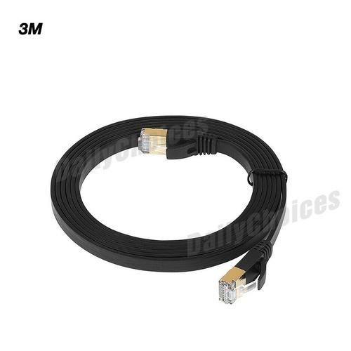 5/10/20M CAT6 CAT7 RJ45 Cord Ethernet Network Lan Flat Shielded Cable Patch Lead [Cable Length: 3M]