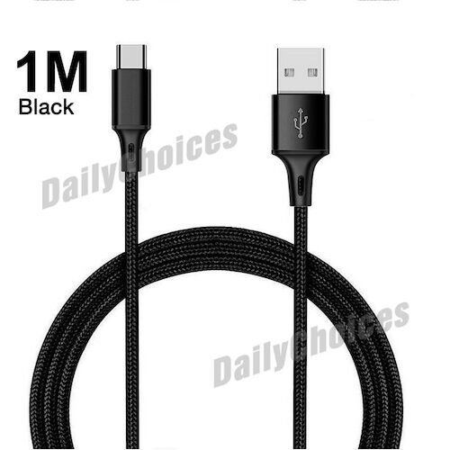 3A Braided Type-C USB-C Fast Charger Cable For Samsung S10 S9 Note 9 Huawei P30