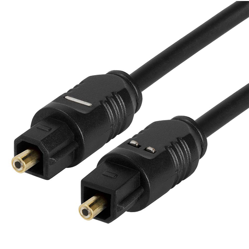 Ultra Premium Optical Fiber Digital Audio Cable - Toslink Black S/PDIF Cord for High-Quality Audio