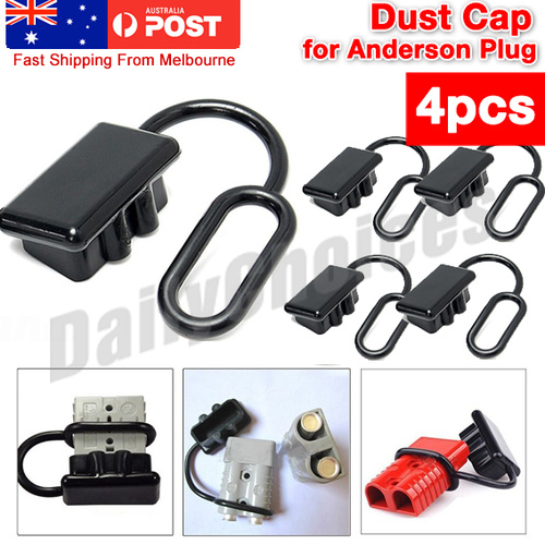 4x Dust Cap For Anderson Plug Cover Style Connectors 50AMP Battery Caravn 12-24V