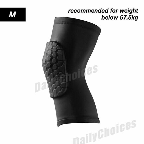Youth Pad Honeycomb Leg Support Knee Sleeve Brace Sports Support Basketball 3A
