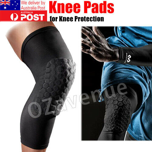 Youth Pad Honeycomb Leg Support Knee Sleeve Brace Sports Support Basketball 3A
