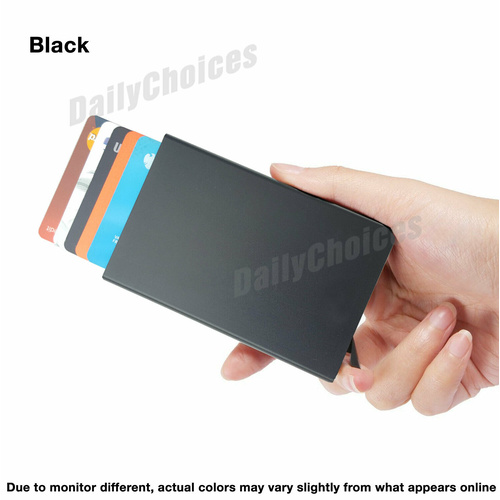 RFID Blocking Aluminum Slim Wallet ID Credit Card Holder Case Protector Purse OZ
