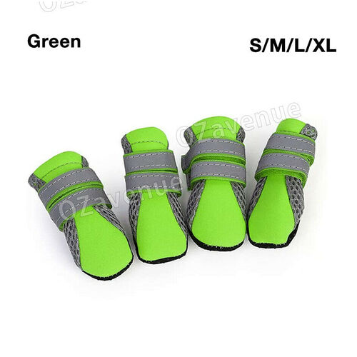 2019 Protective Booties Anti Slip Rain Boots Pet Waterproof Sock Dog Shoes [Colour: Green] [Dog Size : M]