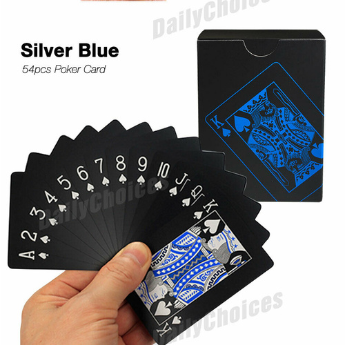 Black Waterproof PVC Poker Plastic Magic Table Game Club Playing Cards Set Gifts