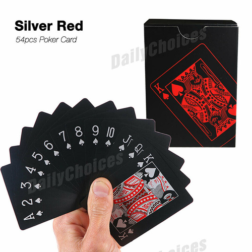 Black Waterproof PVC Poker Plastic Magic Table Game Club Playing Cards Set Gifts