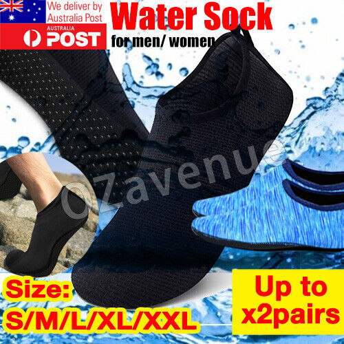 Women's and Men's Water Shoes Aqua Socks - Non-Slip Diving Socks for Swimming and Beach Activities