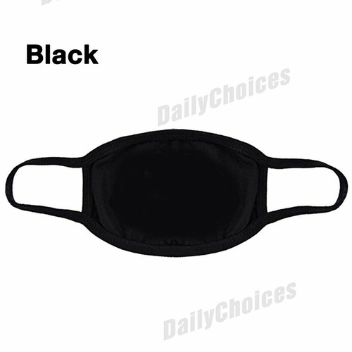 Cotton Face Masks Black Windproof Mask Cute Half Face Mouth Muffle Masks PM2.5