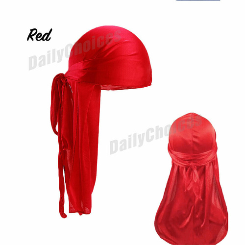 Fashion Unisex Men Women Bandana Durag Hat Headwear Soft Silk Pirate Cap TH
