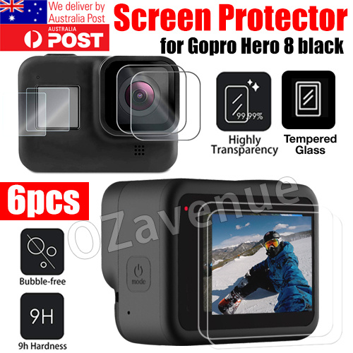 Tempered Glass Screen Protector Front & Back Film Guard for GoPro HERO 8 Black