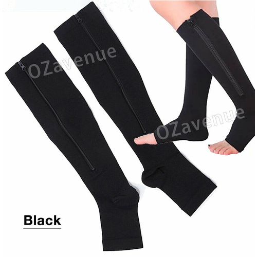 Knee High Socks Compression Leg Sleeves Toeless Ankle Support Arthritis Socks