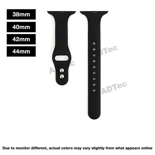 Apple Watch iWatch Series 6 5 4 3 2 1 Silicone Replacement Slim Strap Band 38 40
