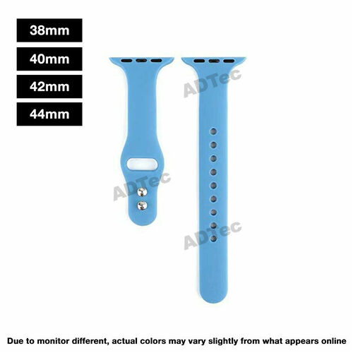 Apple Watch iWatch Series 6 5 4 3 2 1 Silicone Replacement Slim Strap Band 38 40