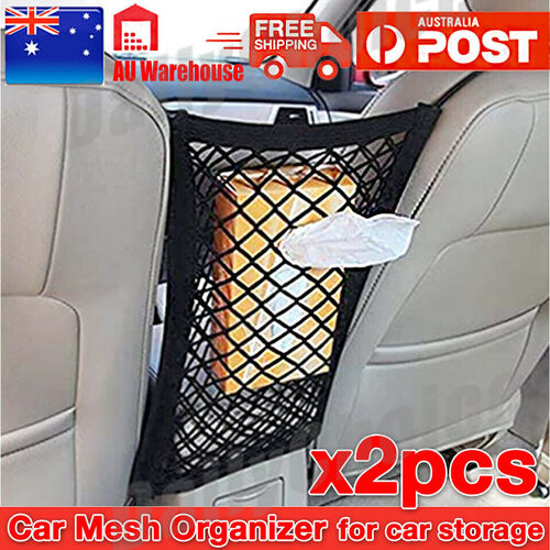 2x Car Mesh Net Storage Bag Seat Organizer Car Back Seat Pocket Holder Melbourne