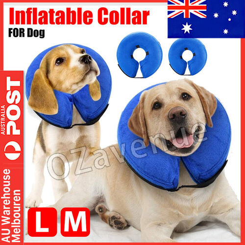 Pet Dog Inflatable Cone E2 Collar - Soft Healing Protection for Medical Wounds (AUS)