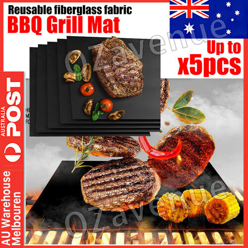 BBQ Grill Mat Reusable Oz Stock Resistant Teflon Meat Barbecue Non-Stick Party