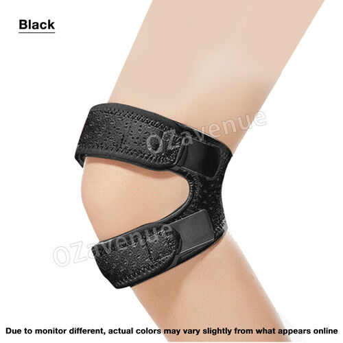 2x Knee Strap Dual Action Open Patella Knee Brace Support Strap Sports Exercise