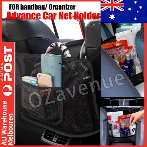 Advance Car Mesh Net Pocket Handbag Holder Organizer Seat Side Storage Black AU