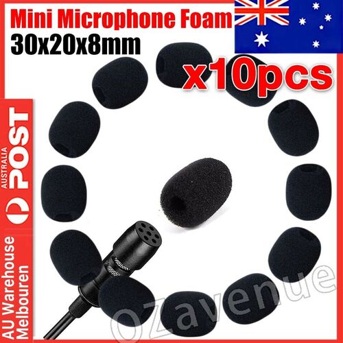 10X Microphone Karaoke Windscreen Sponge Mic Cover Black Foam Handheld Stage