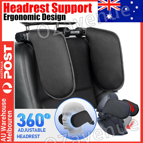 Car Seat Headrest Pad Adjustable Support Pillow Head Neck Rest Sleep Cushion AU