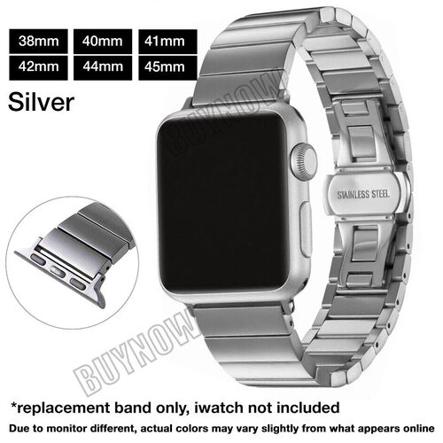 Butterfly Lock Link Bracelet band Strap For Apple Watch iWatch Stainless Steel